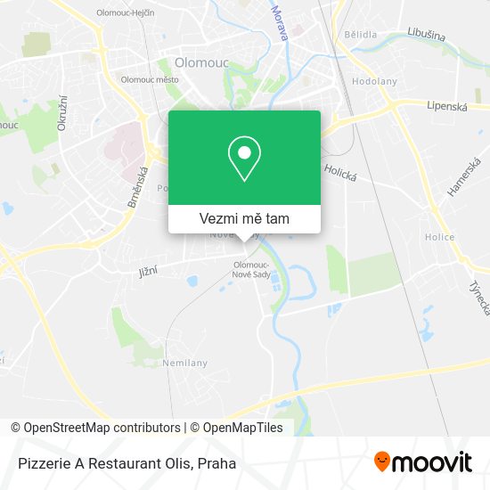 Pizzerie A Restaurant Olis mapa