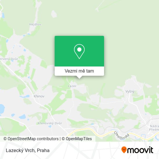 Lazecký Vrch mapa