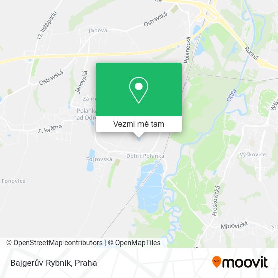 Bajgerův Rybník mapa