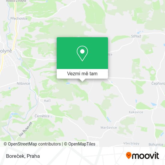 Boreček mapa