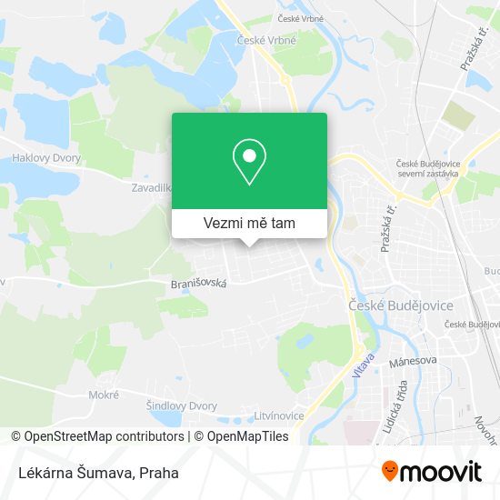 Lékárna Šumava mapa