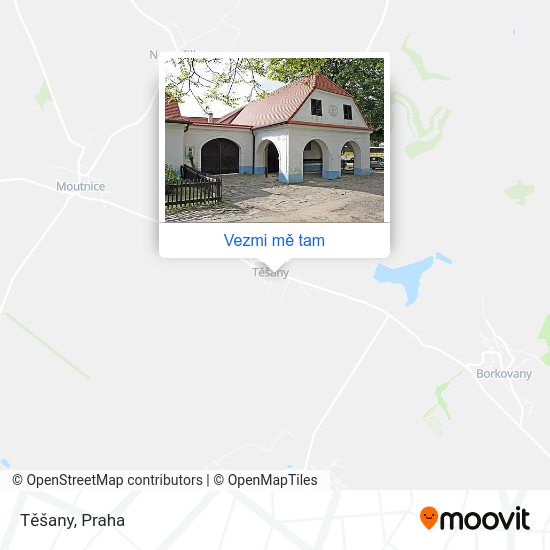 Těšany mapa