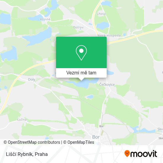 Liščí Rybník mapa