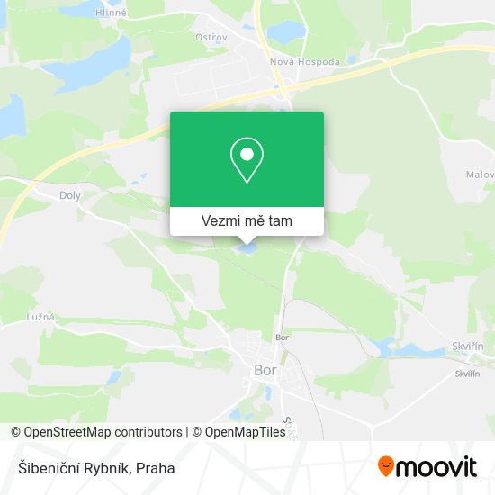 Šibeniční Rybník mapa