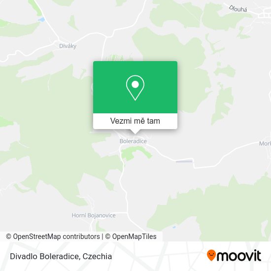 Divadlo Boleradice mapa