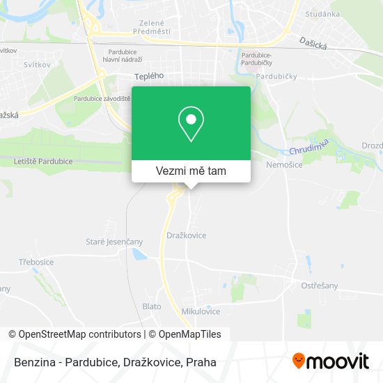 Benzina - Pardubice, Dražkovice mapa