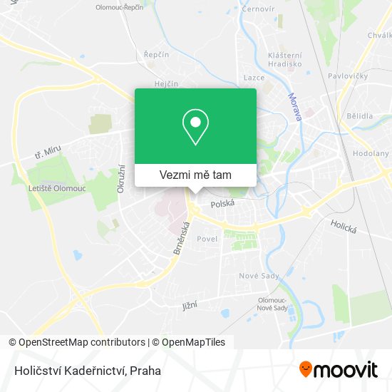 Holičství Kadeřnictví mapa
