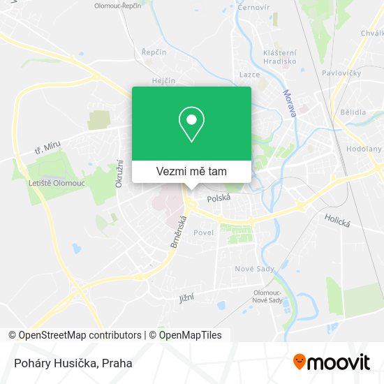 Poháry Husička mapa