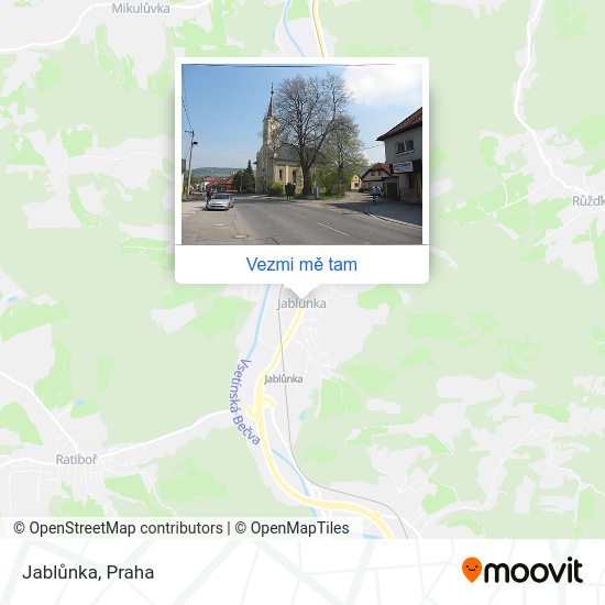 Jablůnka mapa