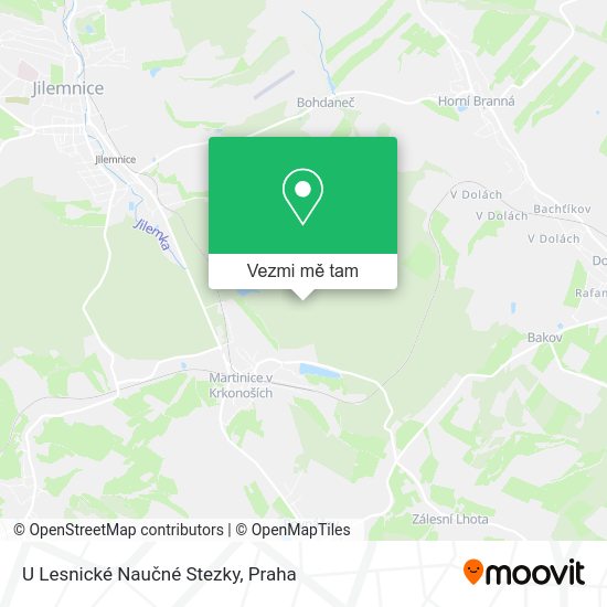 U Lesnické Naučné Stezky mapa