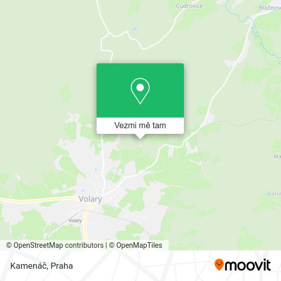 Kamenáč mapa