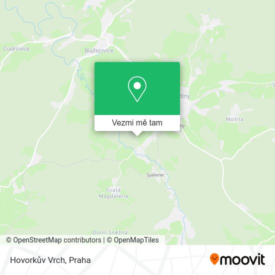 Hovorkův Vrch mapa