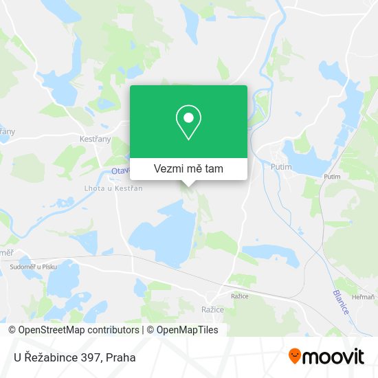 U Řežabince 397 mapa