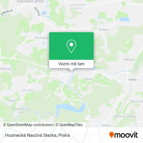 Husinecká Naučná Stezka mapa