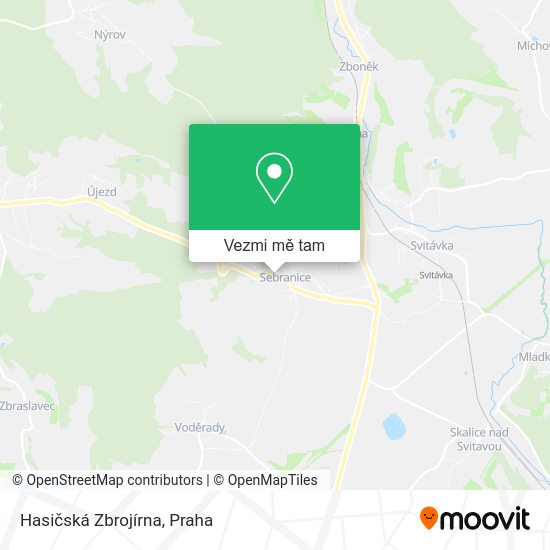 Hasičská Zbrojírna mapa
