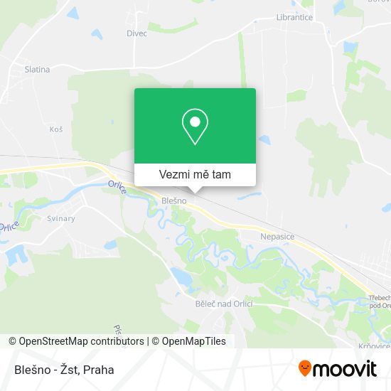 Blešno - Žst mapa