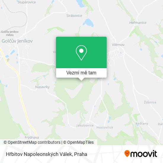 Hřbitov Napoleonských Válek mapa