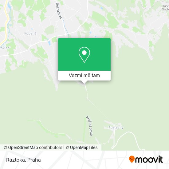 Ráztoka mapa