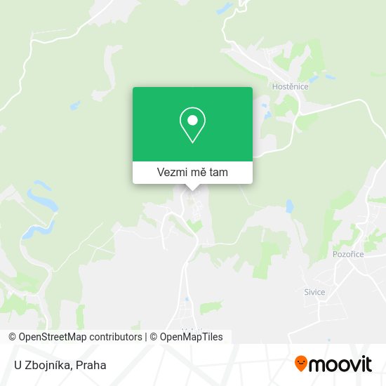 U Zbojníka mapa