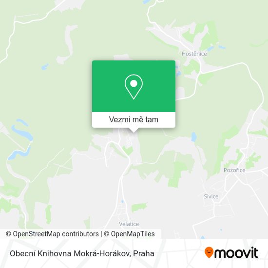 Obecní Knihovna Mokrá-Horákov mapa
