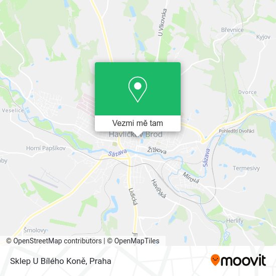Sklep U Bílého Koně mapa