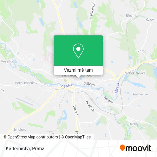 Kadeřnictví mapa