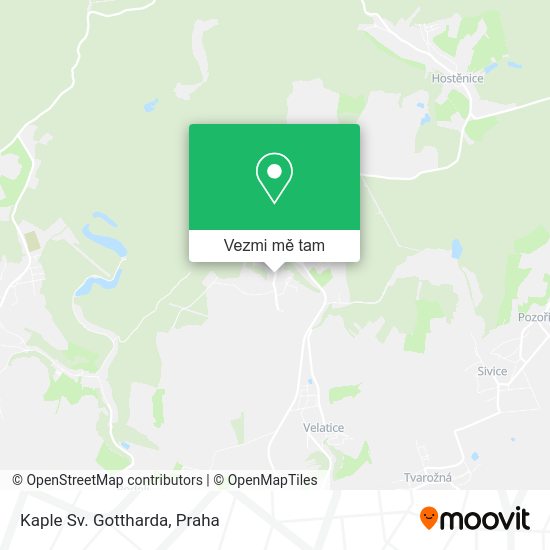 Kaple Sv. Gottharda mapa