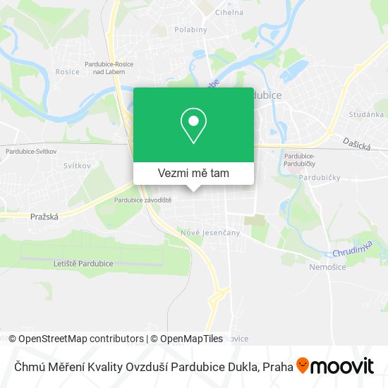 Čhmú Měření Kvality Ovzduší Pardubice Dukla mapa
