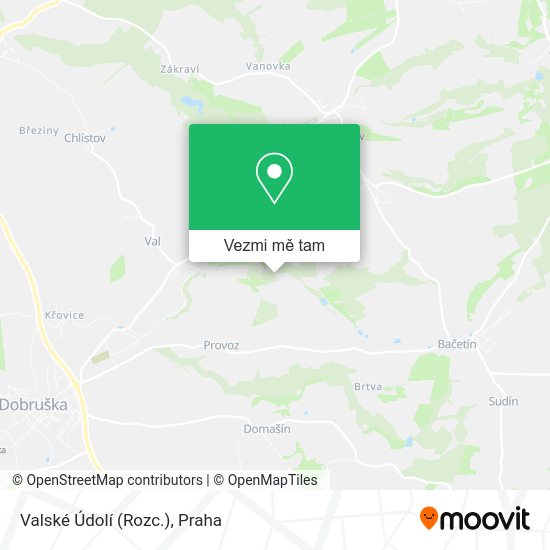 Valské Údolí (Rozc.) mapa