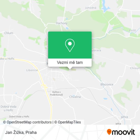 Jan Žižka mapa