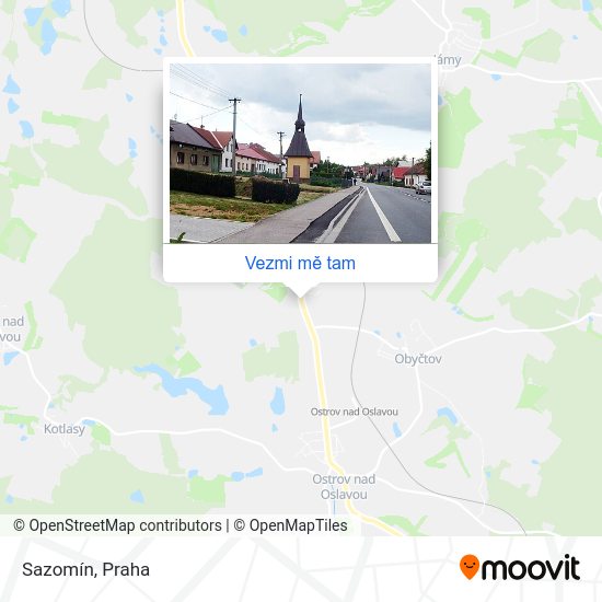 Sazomín mapa