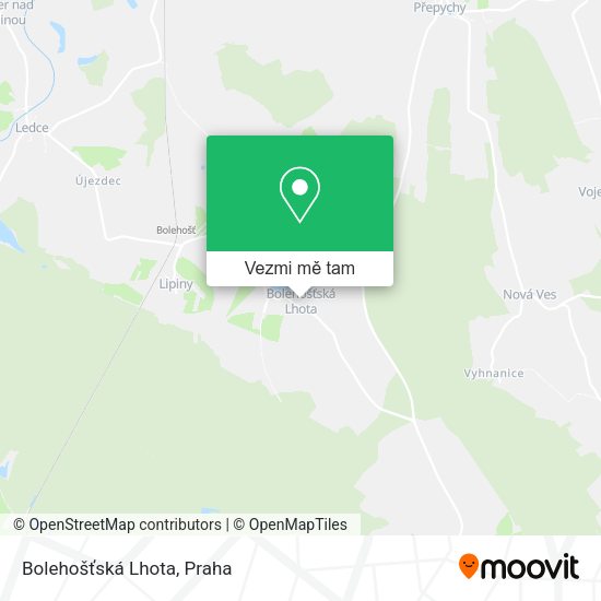Bolehošťská Lhota mapa