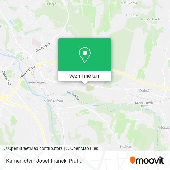 Kamenictví - Josef Franek mapa