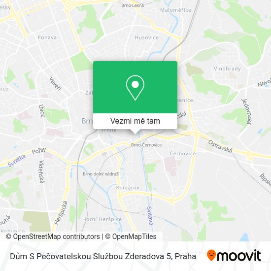 Dům S Pečovatelskou Službou Zderadova 5 mapa