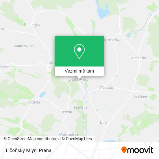 Ličeňský Mlýn mapa