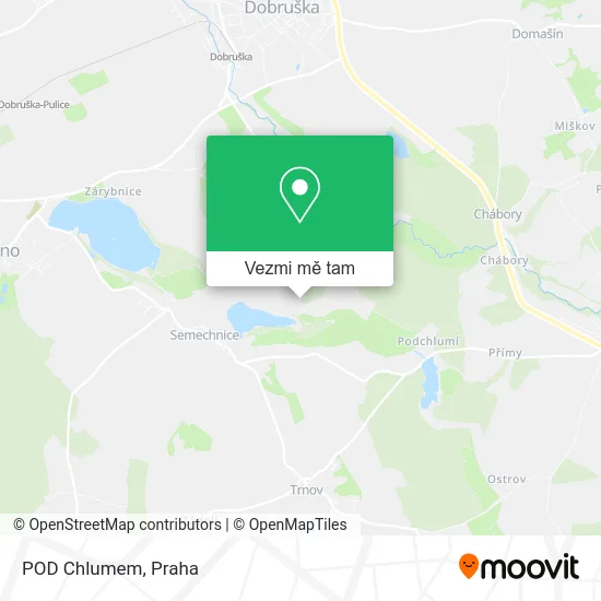 POD Chlumem mapa