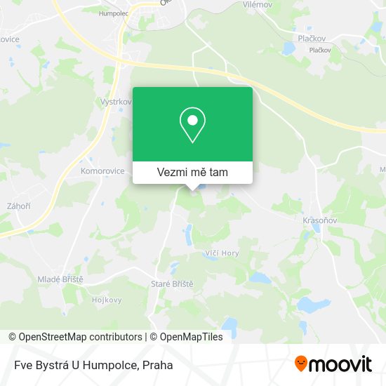 Fve Bystrá U Humpolce mapa