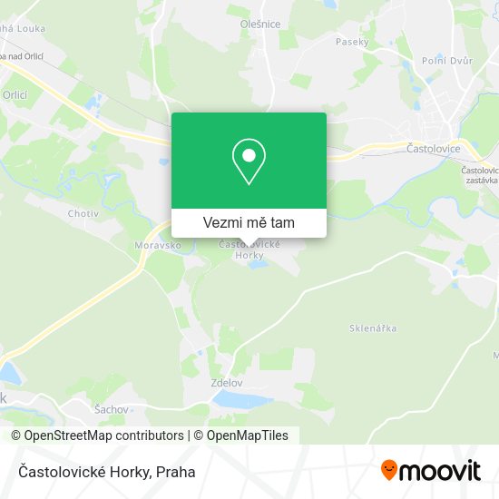 Častolovické Horky mapa