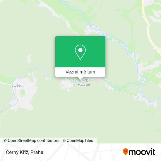 Černý Kříž mapa