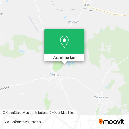 Za Bažantnicí mapa