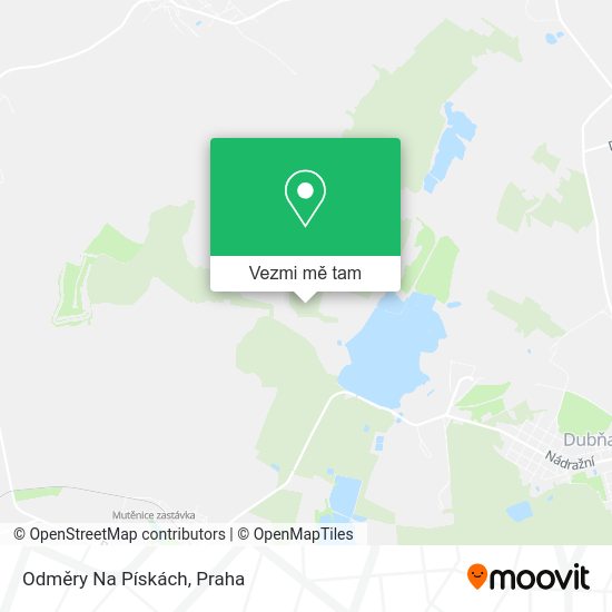 Odměry Na Pískách mapa