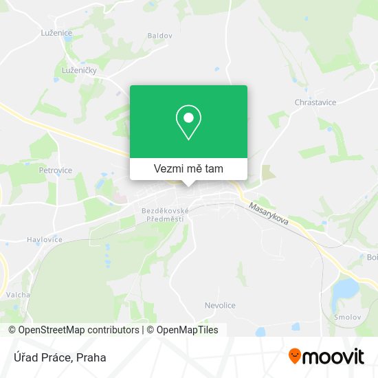 Úřad Práce mapa