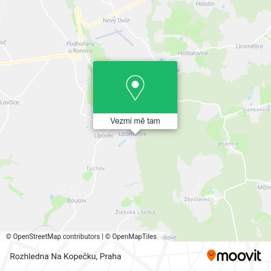 Rozhledna Na Kopečku mapa