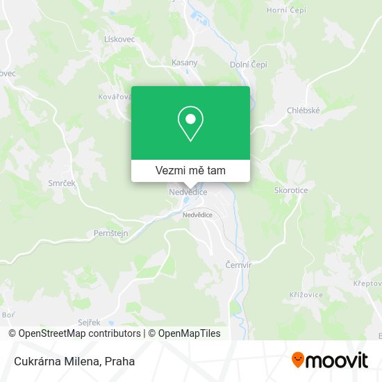 Cukrárna Milena mapa