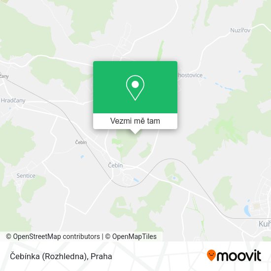 Čebínka (Rozhledna) mapa