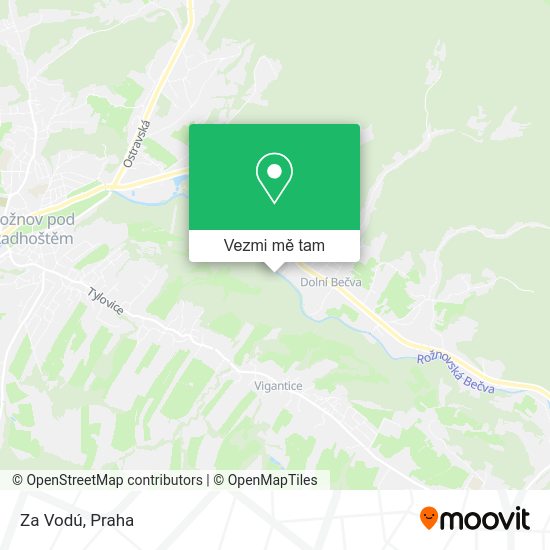 Za Vodú mapa