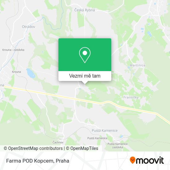 Farma POD Kopcem mapa