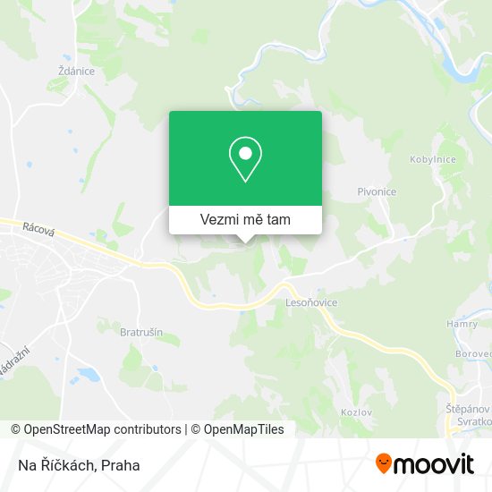 Na Říčkách mapa