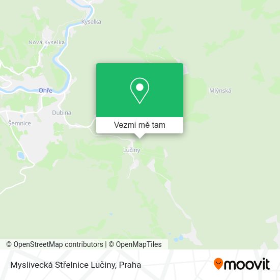Myslivecká Střelnice Lučiny mapa