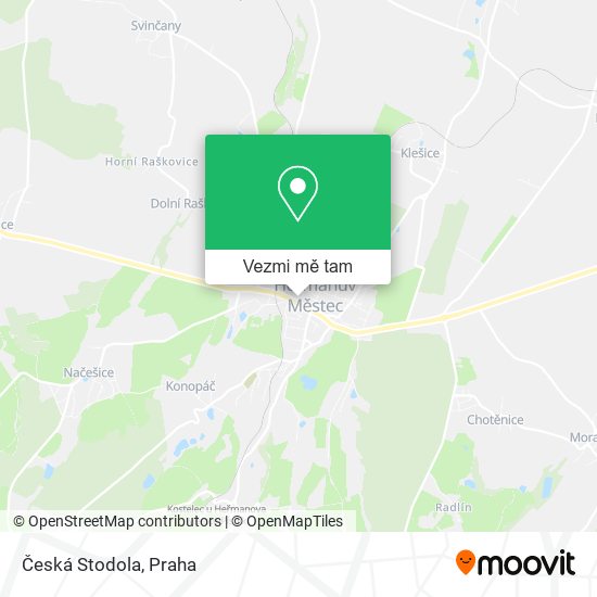 Česká Stodola mapa
